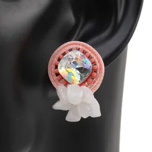 Florosy модные новые серьги-гвоздики ручной работы с кристаллами для женщин массивные украшения из бусин на День святого Валентина Женские подарки