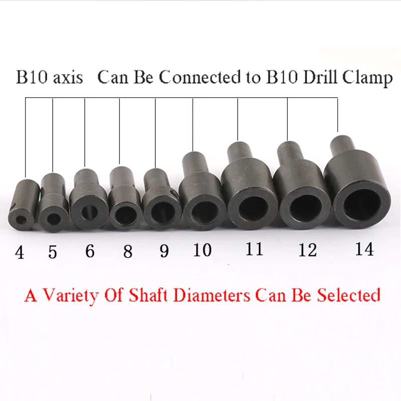 

1Pcs Arbor For Drilling Machine Motor Shaft Sleeve Connection B10-4MM 5MM 6MM 8MM 10MM 11MM 12MM 14MM