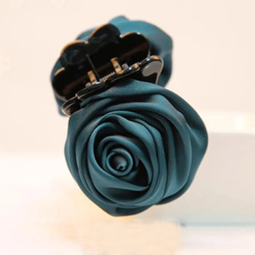 green FLOWER Коготь для волос твердые большие банты банановые заколки для волос резинка для волос заколки для волос аксессуары для волос для женщин заколка для волос - Цвет: green FLOWER