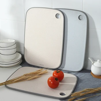 

Natural Wheat Straw Chopping Block Cutting Boards Double Side Use Harmless Moldless for Vegetable Fruit Meat Kitchen Accessories