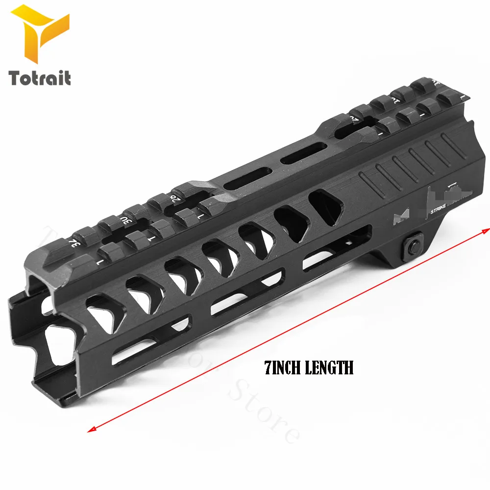 TOtrait Тактический 7/10/12/13,5/15 дюймов Keymod Handguard Карабин Float Quad Rail Пикатинни рот серия AR - Цвет: 7 inch