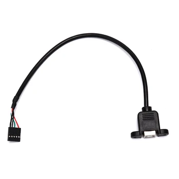 

30cm USB B Female Panel Mount To 5 Pin Motherboard Printer Cable
