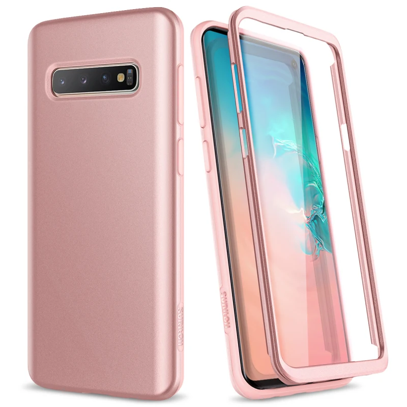 

GrandEver Shockproof Bumper Hard Case for Samsung S10e Case 2 in 1 Cover with Built in Screen Protector for Samsung S9 S10 plus