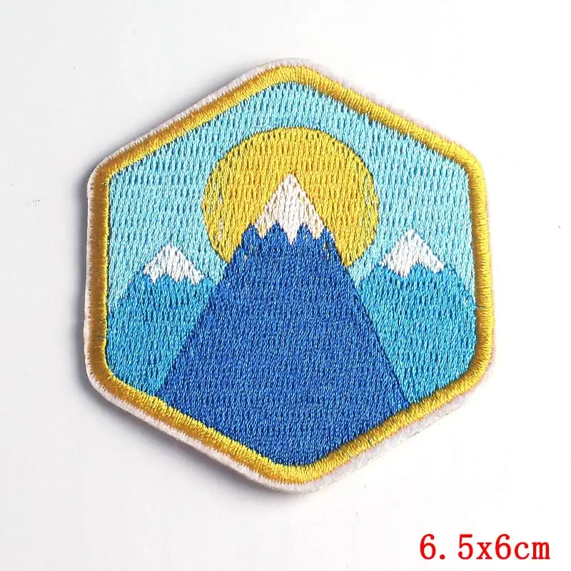 Prajna нашивка в виде хиппи kanagawa Wave Iron On Embroidered Patches для одежды нашивка в полоску Ван Гог странные вещи аппликация