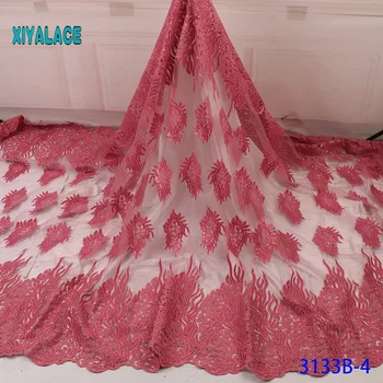 

African Lace Fabric Switzerland Lace 2019 High Quality Lace Fabric Sequins Lace Fabrics French Bridal Lace For Dress YA3133B-4