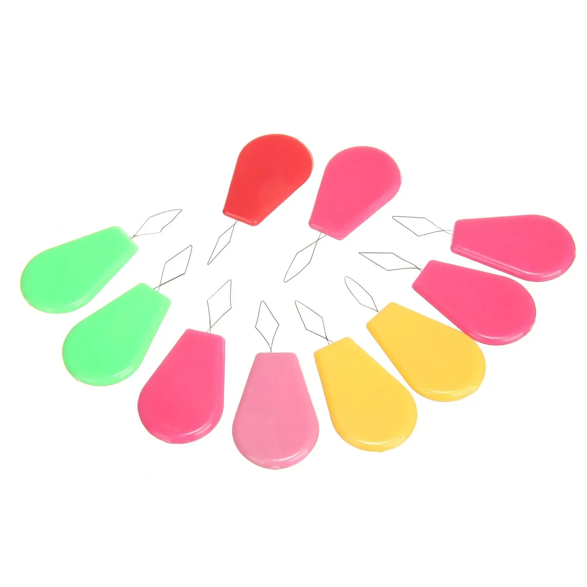 20 Piece Bow Wire Needle Threader Hand Machine Sewing Stitch DIY Insertion Tool Random Color Needles Threader Sewing Accessory