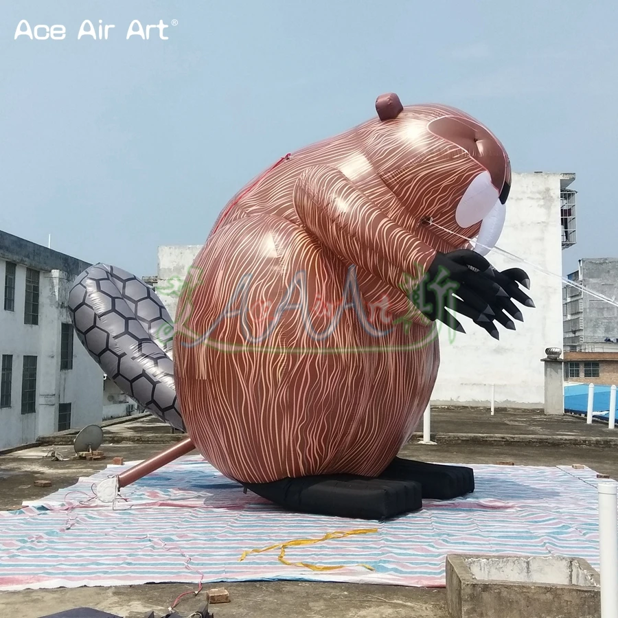 Полная печать 4 м H Милая реклама надувные реплики животных, национальные сокровища модель для канадских и американских