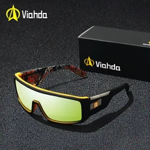 Viahda модные брендовые Дизайнерские мужские зеркальные солнцезащитные очки для женщин и мужчин, спортивные очки с покрытием UV400