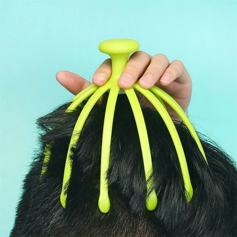 1pcs Claw Massager Octopus Head Scalp Neck Equipment Stress Release Relax Massage Tens Pain Relief Head Health Care Wholesale