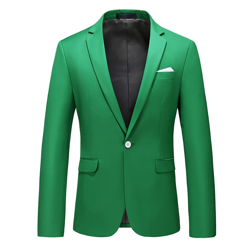 Mens Blazer Single Button Slim Fit Formal Suit Jackets Business Blazers Office Casual M-6XL