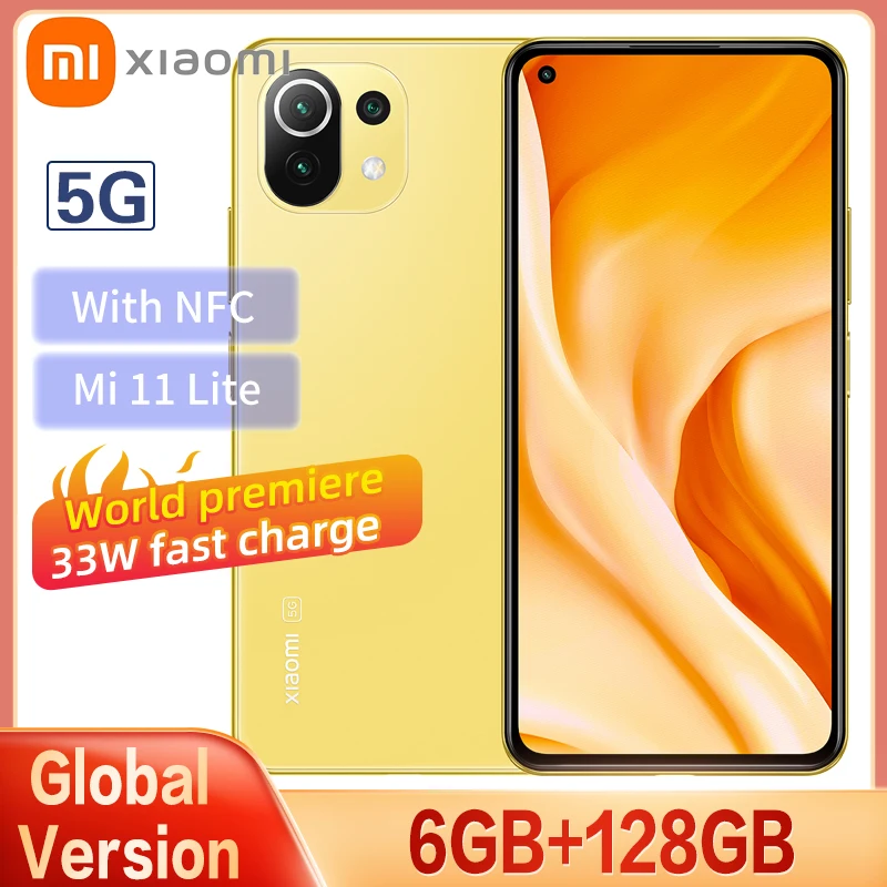 Смартфон Xiaomi Mi 11 Lite 6 ГБ 128 тройная камера 20 МП Восьмиядерный процессор Snapdragon 750G