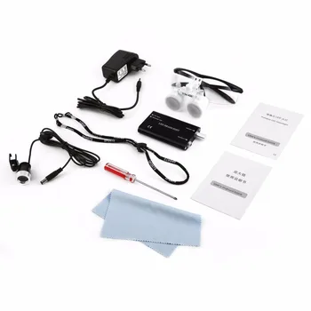 

Dental Loupes 3.5X 420mm Surgical Glasses with Portable LED Head Light Dental Equipment Surgical Dentists Magnifier 2018 Hot New