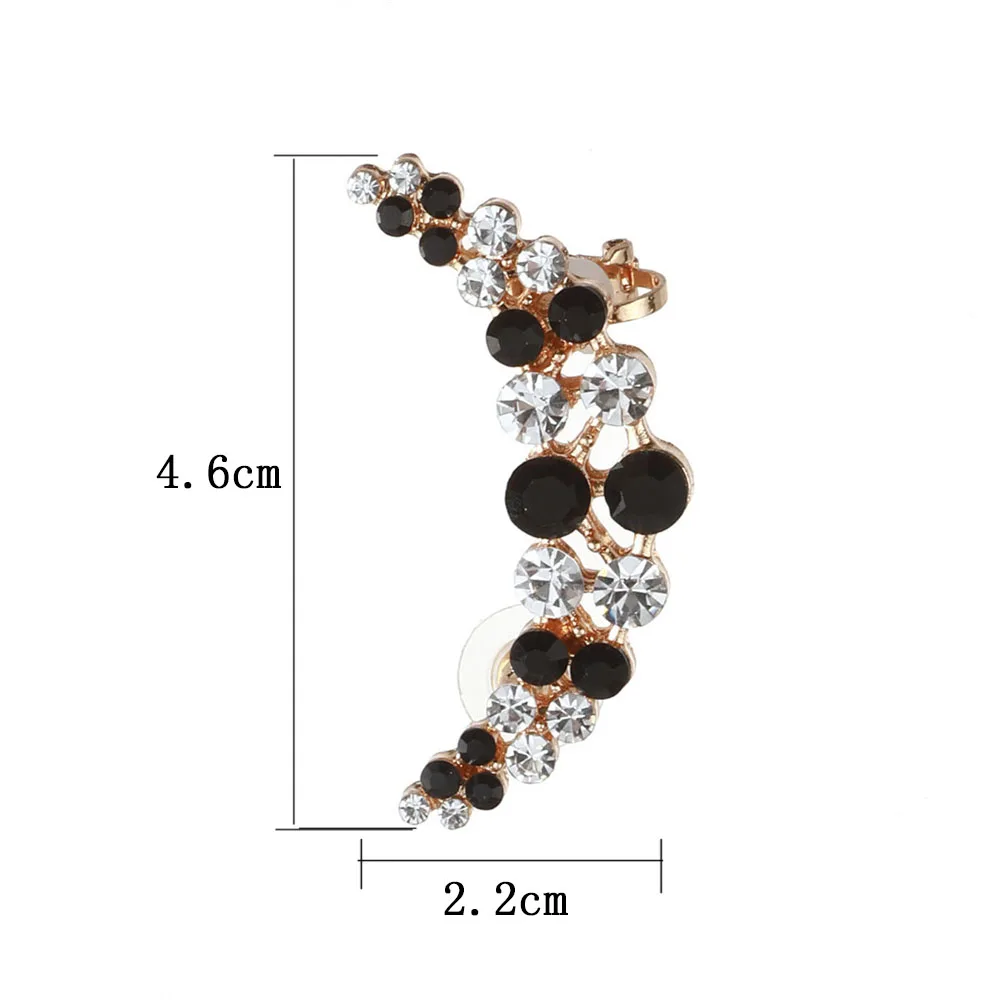 Богемные большие хрустальные лунные серьги-манжеты, клипсы на серьги, цельная преувеличенная серьга, манжеты для женщин, серьги панк готика, ювелирные изделия