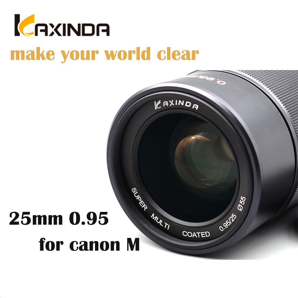 

Kaxinda 25mm f/0.95 High Definition Wide Angle Lens with Large Aperture for Canon EF-M Mount Mirrorless Camera