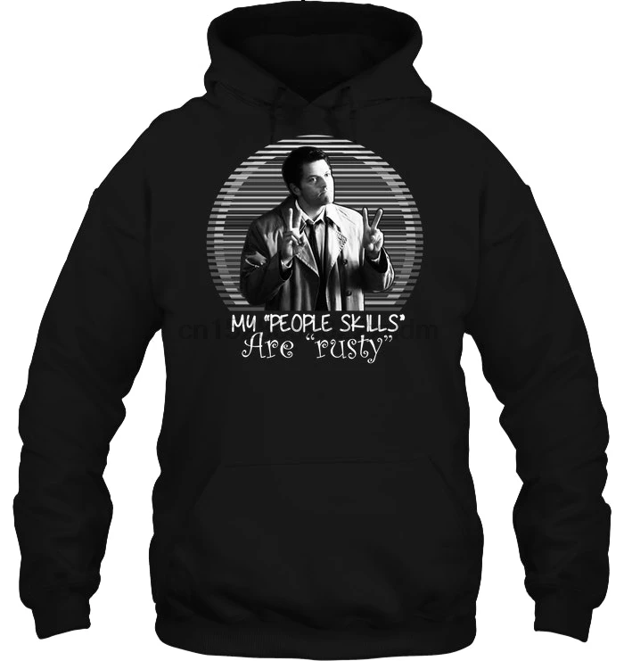 Мужская толстовка с капюшоном My People Skills Are Rusty Castiel Supernatural женская уличная одежда |