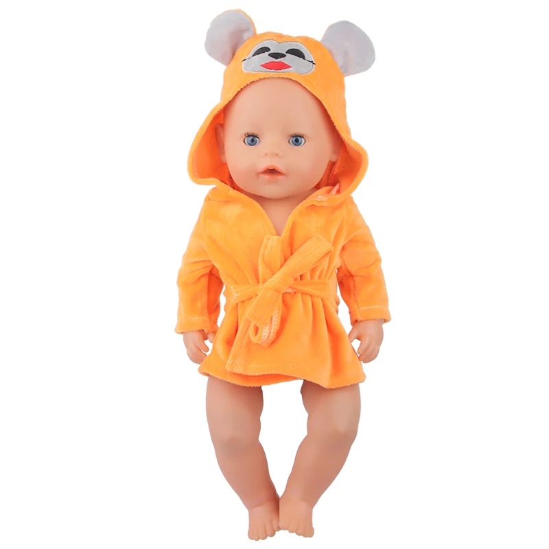 Vibrant Cartoon Animal Bathrobe for Dolls - Cute Baby Gift Accessory