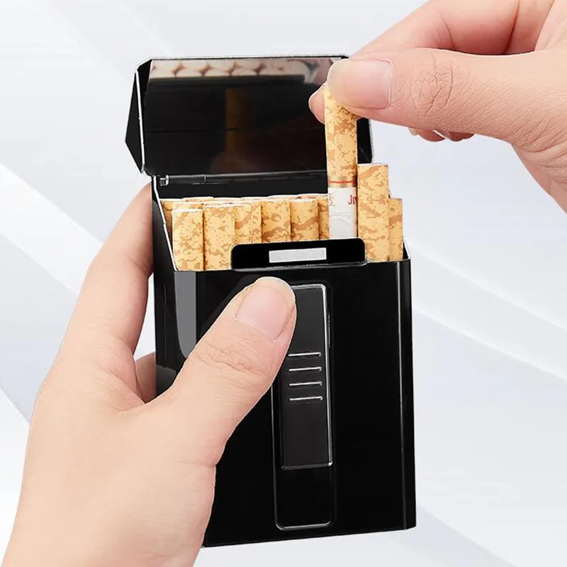 Weman Man чехол 20 штук прикуриватель USB коробка зарядка Ветрозащитный беспламенный сигареты электронные зажигалки курительная Замена провода