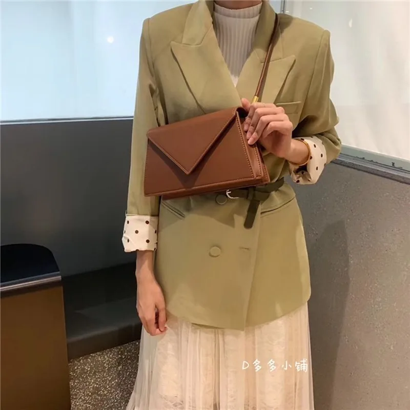 

Fashion Solid Color Small Flap Bags Women Shoulder Bags Casual Pu Envelope Bags Women Crossbody Bag Lady Messenger Purses