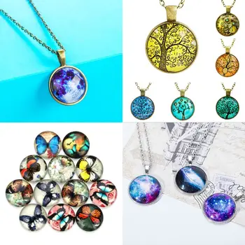 

1 Set Silicone Mold + Pendant Frame Round Base Holder Necklace Jewelry Making