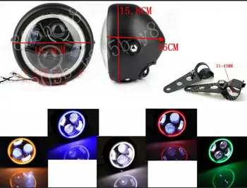 

Universal Metal LED HeadLight + Mounting For Honda Shadow Spirit Sabre Aero ACE Steed VLX 400 600 1100 DLX VTX1300 1800 Magna VF