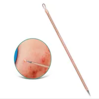 Rose Gold 4pcs/set Blackhead Comedone Acne Pimple Belmish Extractor Vacuum Blackhead Remover Tool Spoon for Face Skin Care Tool 5