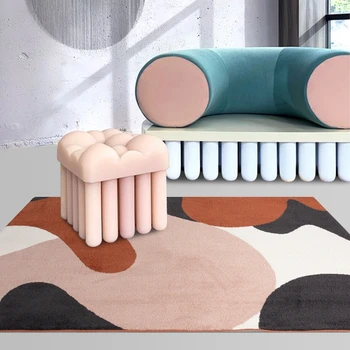 

Big size modern style abstract art living room carpet , Nordic home decoration area rug, villa rug