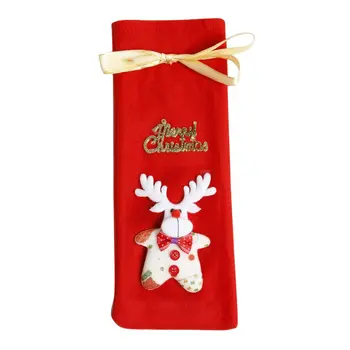 

Wine Bottle Cover Bag Christmas Gifts Bag Dinner Table Decoration Christmas Ornaments Supplies For Home Party Decors