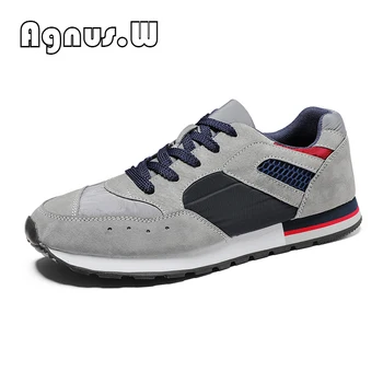 

Agnus.W Tenis Mens Footwear Casual Mesh Shoes Sneakers Sweat-Absorbant Men Footwear Breathable Lace-up Durable Jogging Sneakers