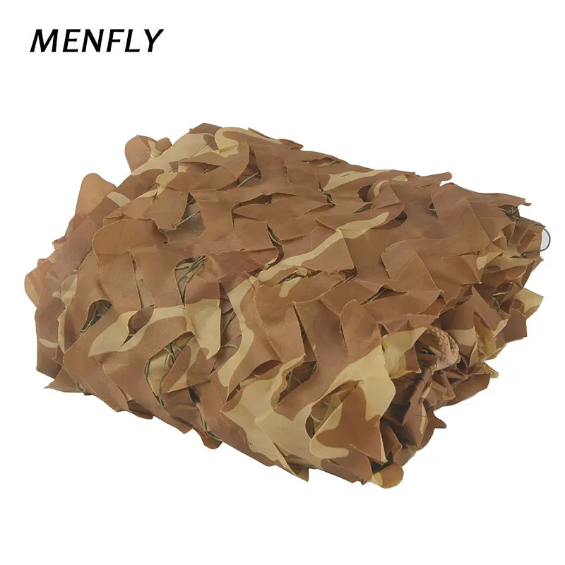 

MENFLY Desert Hunt Camouflage Net 3M Wide with Mesh Netting Behind Camo Awning Network Camouflaged Tent Carport Shade Grid