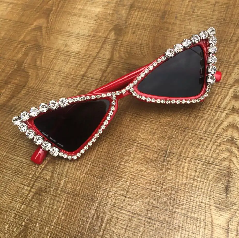 ZAOLIHU Baby Cat Eye Sunglasses Kids Diamond Crystal Sun Glasses UV400 Summer Shades Black Red Small Eyewear Luxury Gafas de