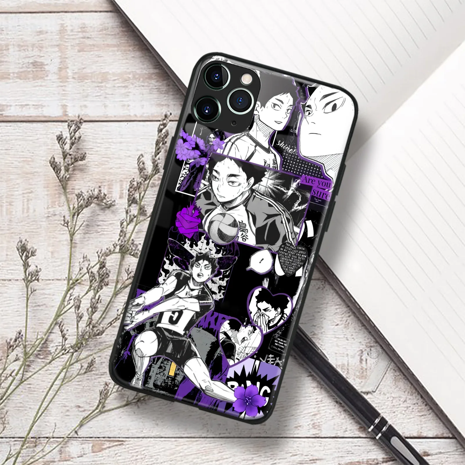 Akaashi Keiji Haikyu Anime Glass Soft Silicone Phone Case FOR IPhone SE 6s 7 8 Plus X XR XS 11 12 Mini Pro Max Cover Shell | Мобильные