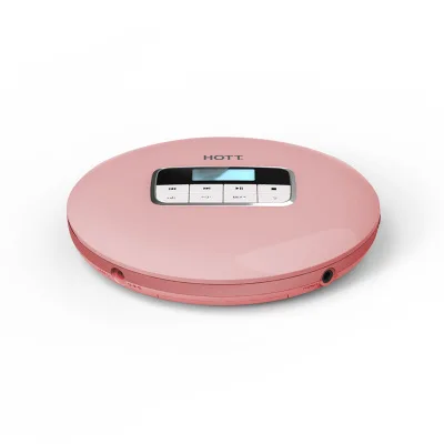Портативный Bluetooth HIFI CD плеер наушники 3,5 мм разъем CD Walkman плеер роскошный персональный ЖК-дисплей музыкальный плеер MP3 Аудио Книга - Цвет: PINK