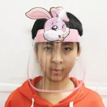 

Carton Adjustable Anti-fog Dust Empty Top Cap With Clear Masks Full Face Shield Splash-proof Protective Face Hat Caps For Child