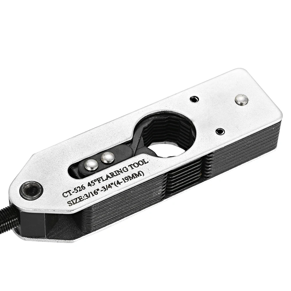

Hot CT-526 5-19mm Universal Flaring Tool Manual Tube Expender Set for 3/16- 3/4 Inch Eccentric Cone Type Refrigeration Tools