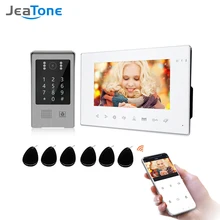Jeatone – système d'interphone vidéo intelligent sans fil, wi fi, 7 pouces, sonnette 960P, pour la sécurité à domicile, enregistrement de mot de passe, carte RFID
