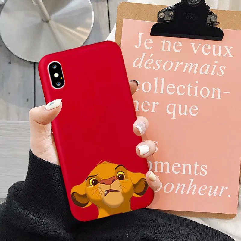 -7 Милый Король Лев Simba Nala силиконовый чехол для телефона чехол для IPhone X 7 8 6s Plus XS MAX XR 11 Pro Max чехол - Цвет: -7