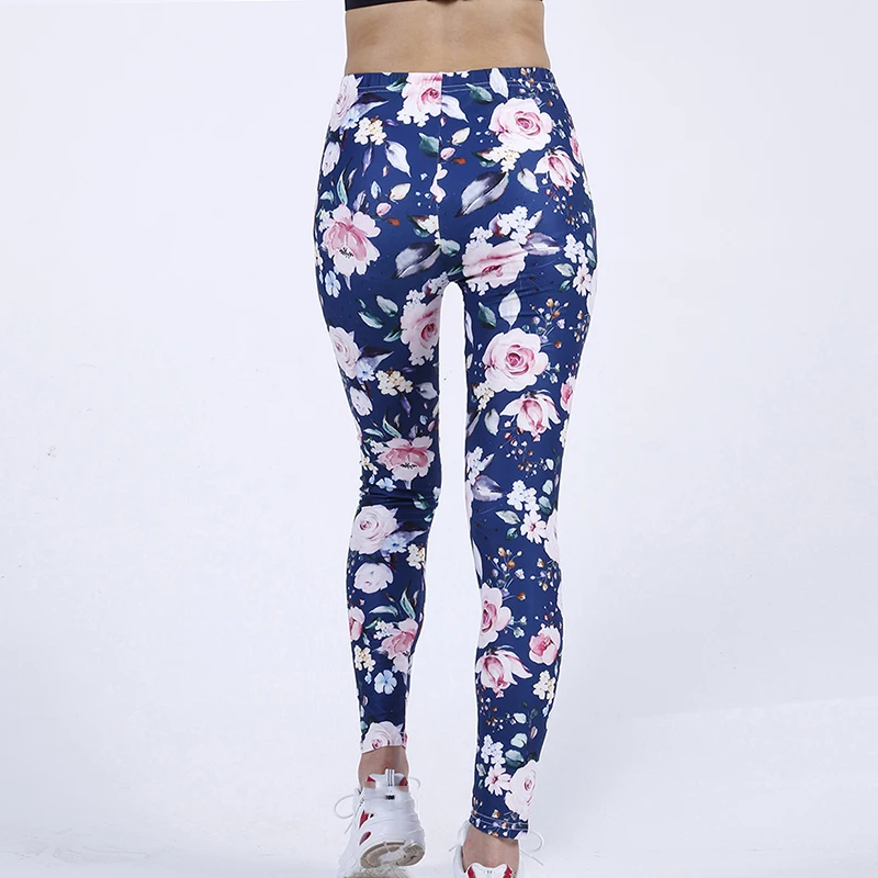 zyia leggings CUHAKCI New Petal Digital Color Printing Leggings Punk Women Leggins Stretchy Trousers Casual Pants scrunch leggings