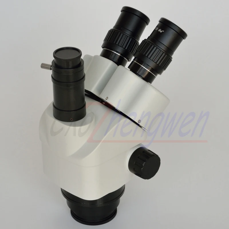 FYSCOPE Новое поступление микроскоп 7X-45X Simul-Focal Тринокулярный зум стерео микроскоп головка SZM45TN