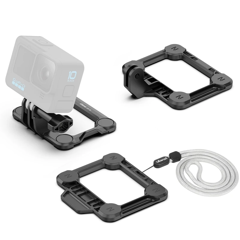 Ulanzi GP-16 Magnetic Action Camera Mount for GoPro Hero 12 11 10 Quick  Release Bracket For GoPro Compatible With Tripod Adapter
