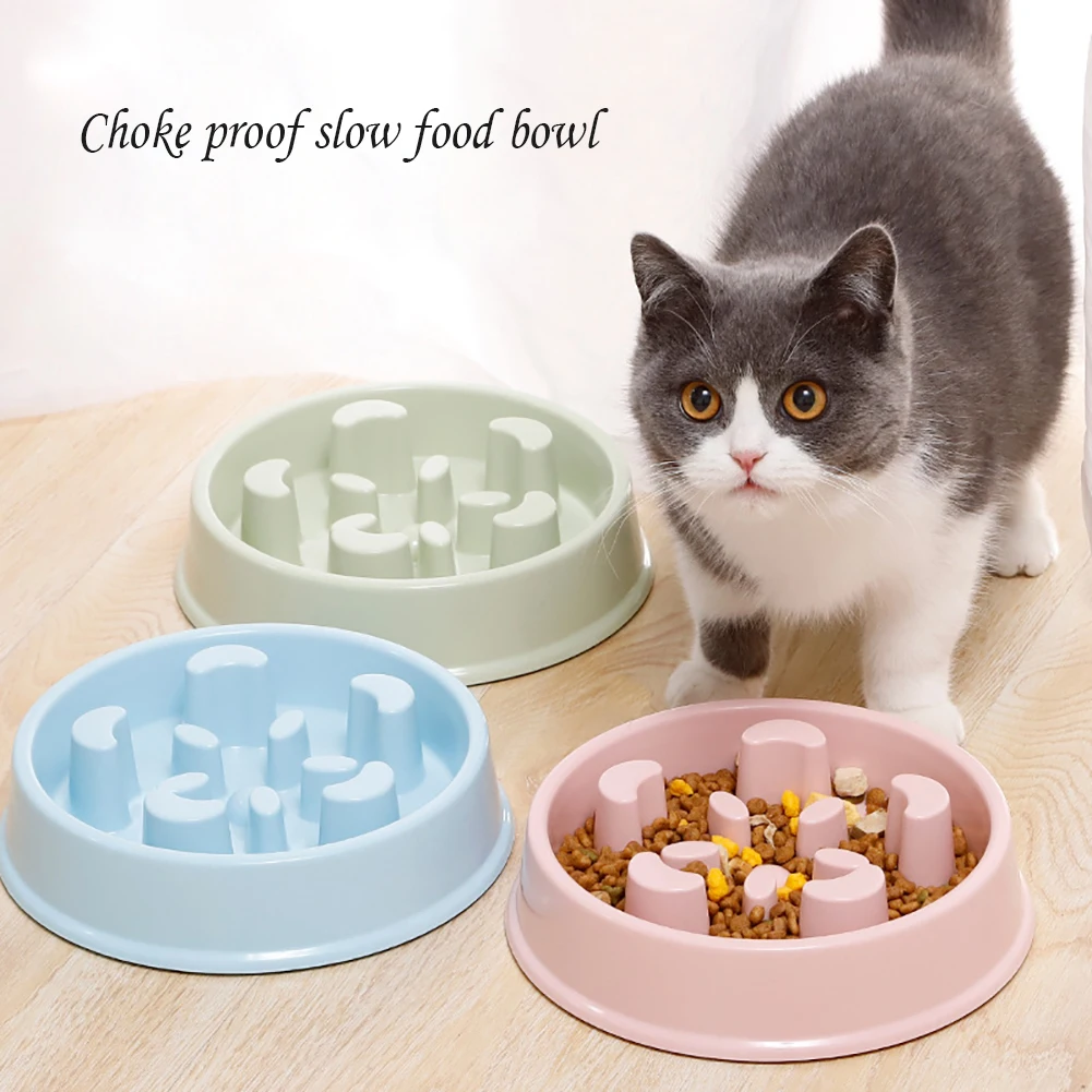 

Dogs Bowl Pet Container Dog Dish Size Dog Cat Food Water Feeder Eat Slow Exercise Colorful Beautiful Supplies Dropship