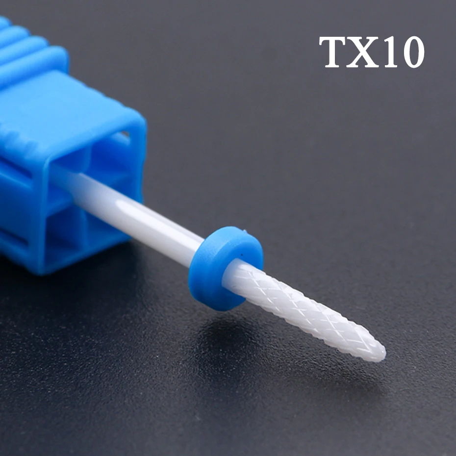 1 шт. керамический s фреза маленький шариковый сверло для ногтей керамические заусенцы для маникюра мертвой кожи инструменты для маникюра BETX01-14 - Цвет: TX10