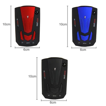 

V7 English and Russian car radar speed measurement car flow detector Car 16 Band Anti Radar Detector Speed Voice Alert hot sale