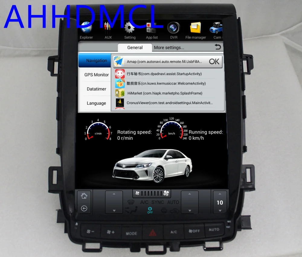 Автомобильный ПК PAD Tesla стиль мультимедийный плеер Android 7,1 gps для Alphard 2007 2008 2009 2010 2011 2012 2013 AH20