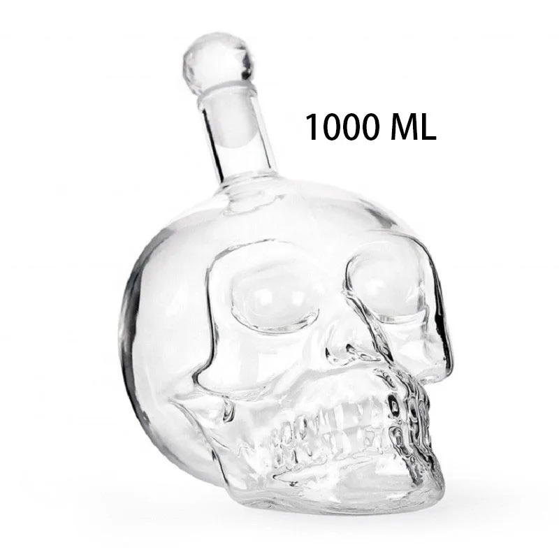 Details about   Creative Crystal Skull Head Whiskey Vodka Wine Decanter Bottle Glass Beer Spirit 