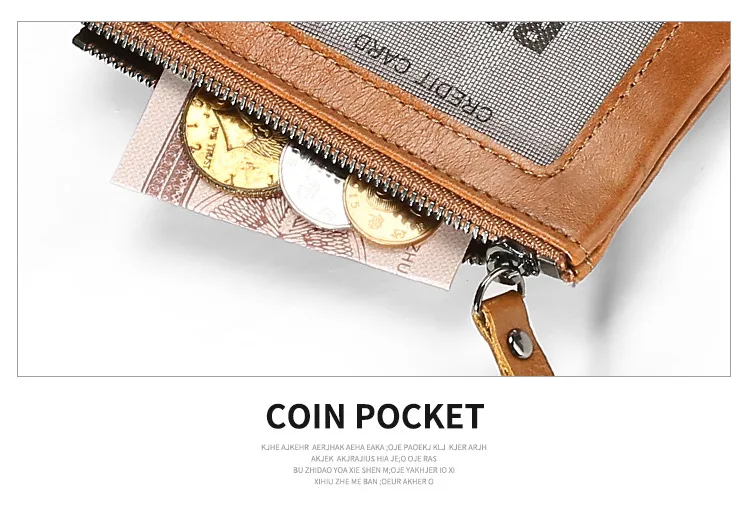 Новинка, топ, Ретро стиль, натуральная кожа, billeteras para hombre, кошелек для денег, Rfid, защита ID, держатель для карт, карман для монет, тонкий кошелек
