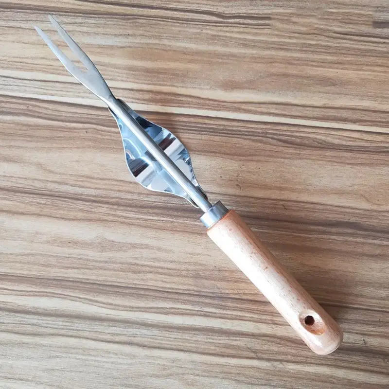 Ручная вилка для бурения, металлическая ручная садовая деревянная ручка, съемник для копания, инструмент для прополки, садовый инструмент для трансплантации, инструменты для копания 448A