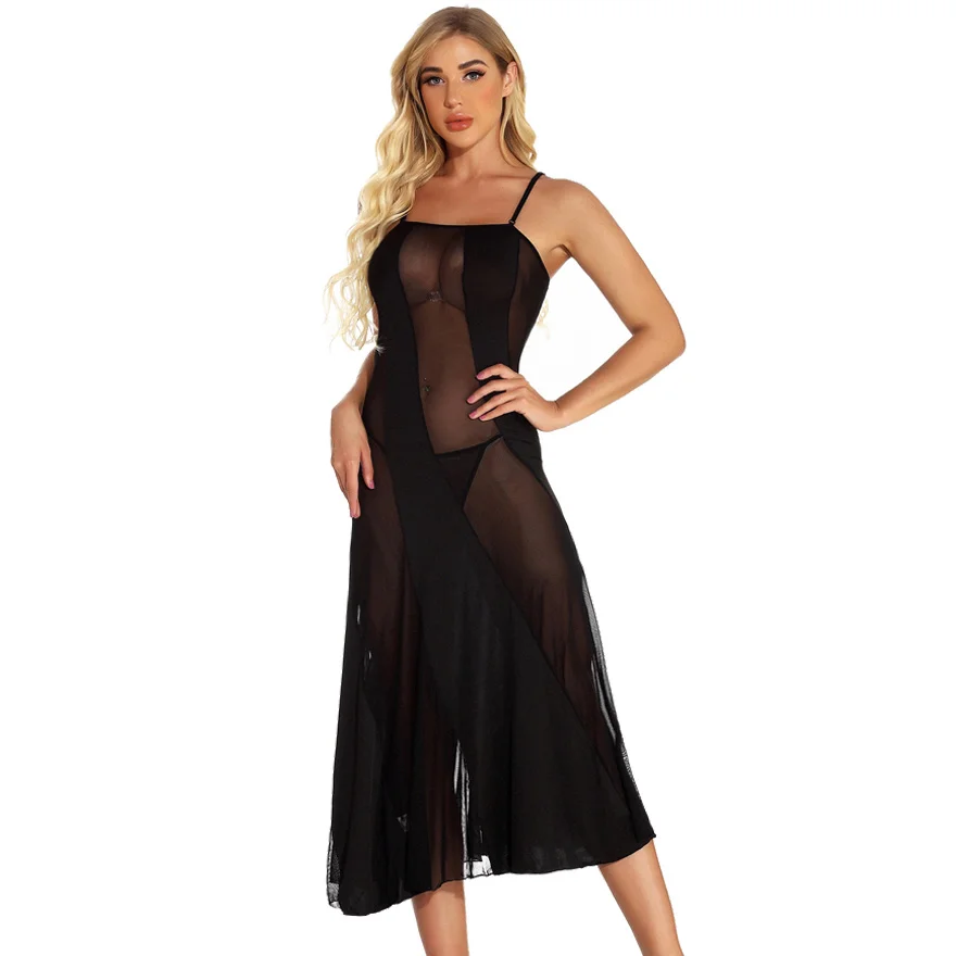 

S M L XL XXL 3XL 4XL 5XL 6XL размера плюс женское сексуальное нижнее белье Горячее Эротическое Нижнее белье кукла прозрачное порно длинное платье