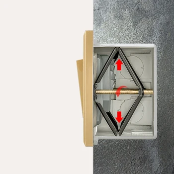 

1 Set (6pcs) Switch Socket Cassette Screws Support Rod Wall Mount Switch Box Repair Electrical Accessories Tool