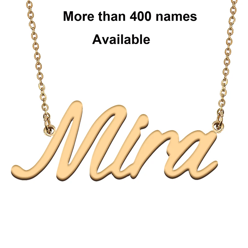 

Цепочка с изображением инициальных букв и имени для миры, ожерелье для дня рождения, Рождества, Нового года, выпускного, свадьбы, Дня Святого Валентина, подарок