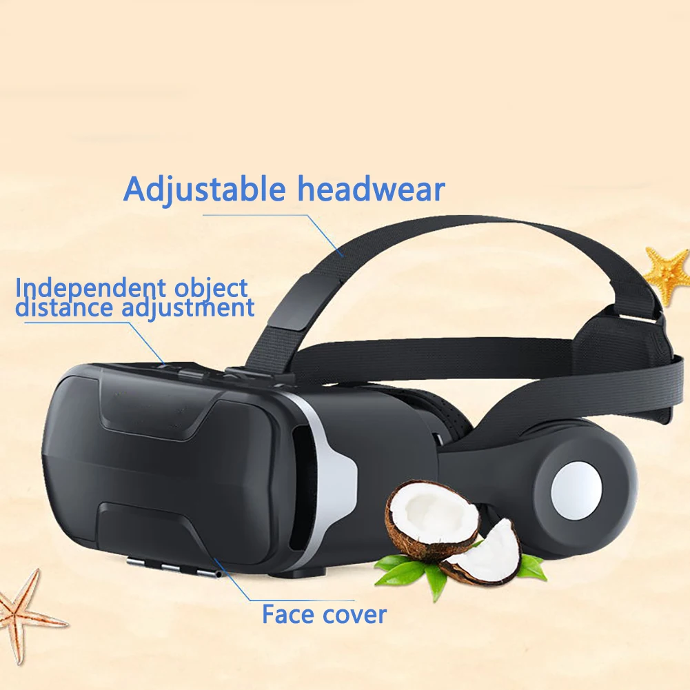 VR Виртуальная реальность 3D очки коробка стерео VR Google гарнитура шлем для IOS Android WIN смартфон с Bluetooth рокер ручка